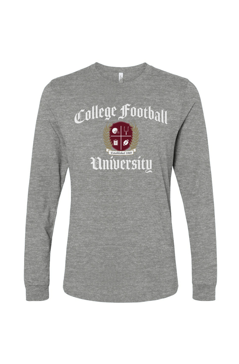 College Football University - Deep Heather Long Sleeve (Front)