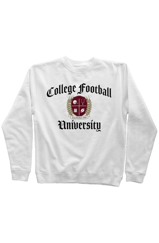 College Football University - White Crewneck (Front)