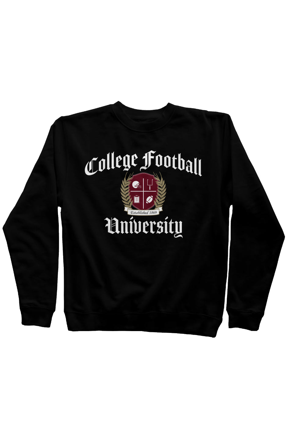 College Football University - Black Crewneck (Front)