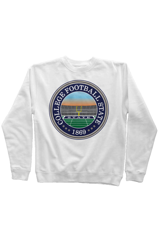 College Football State - White Crewneck (Front)