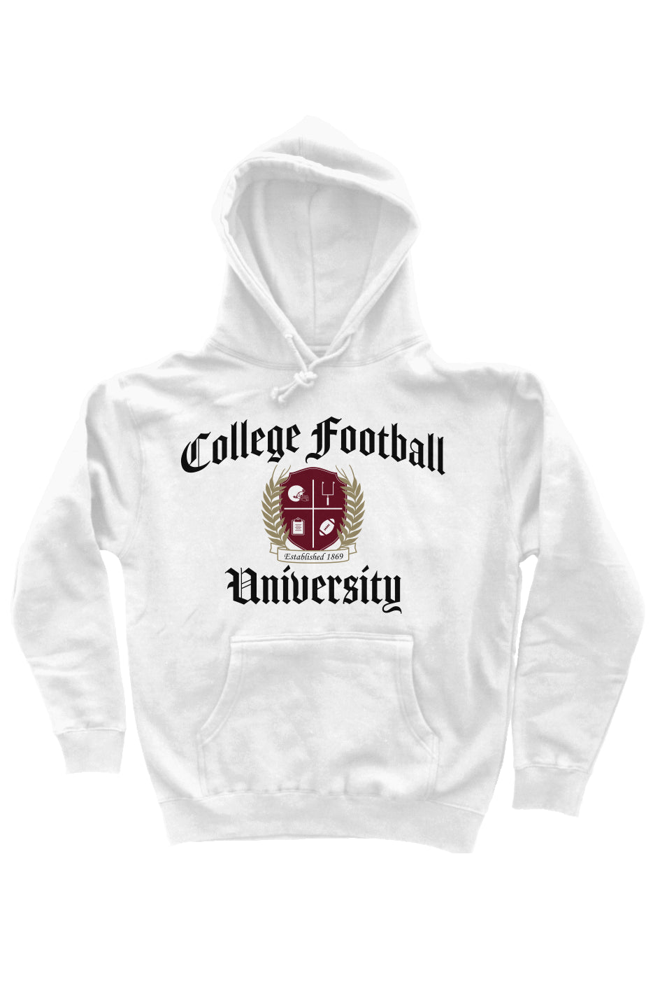 College Football University - White Hoodie (Front)