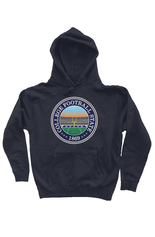 College Football State - Classic Navy Hoodie (Front)
